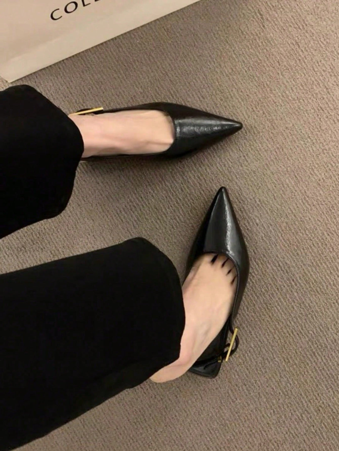 Pantofi cu toc SHEIN, negru