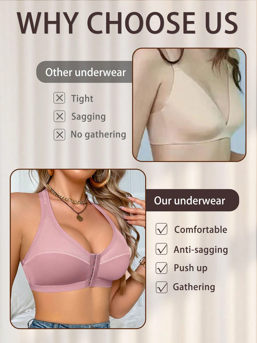 Sutien SHEIN, roz