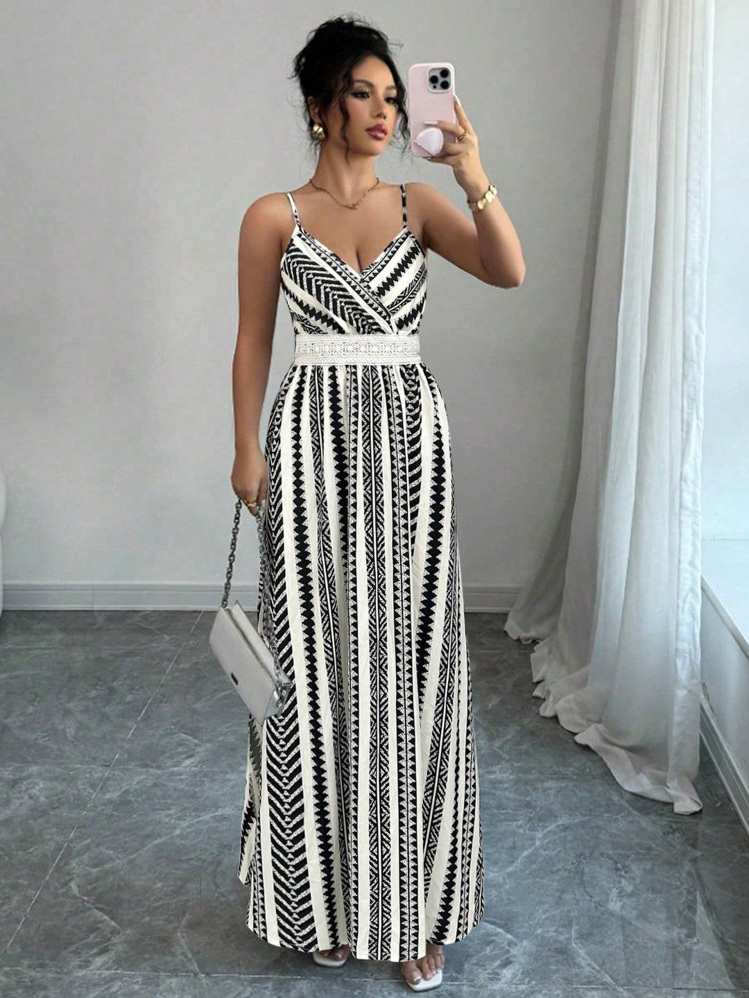 SHEIN maxi ruha, fekete