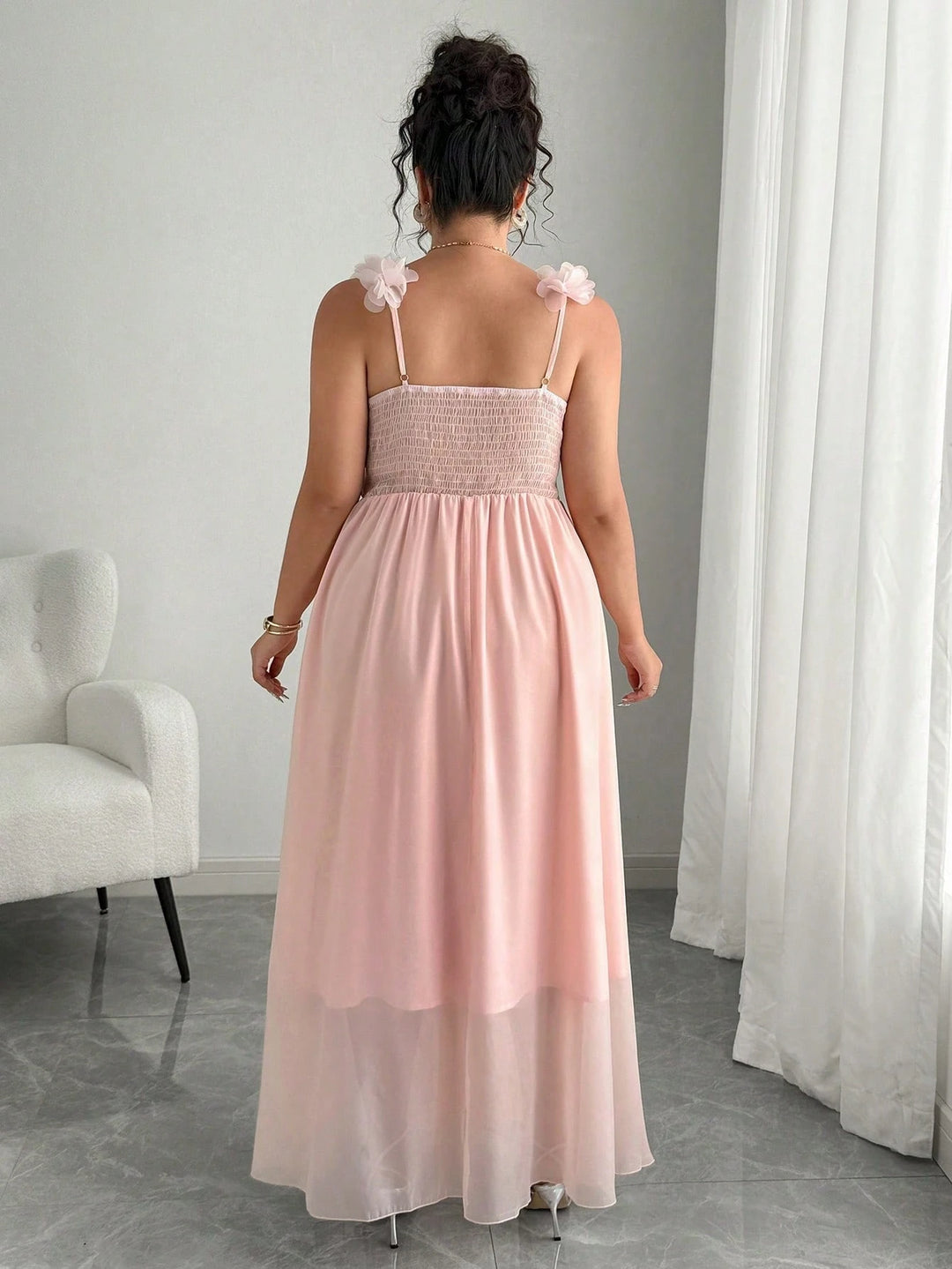 Rochie maxi SHEIN, roz
