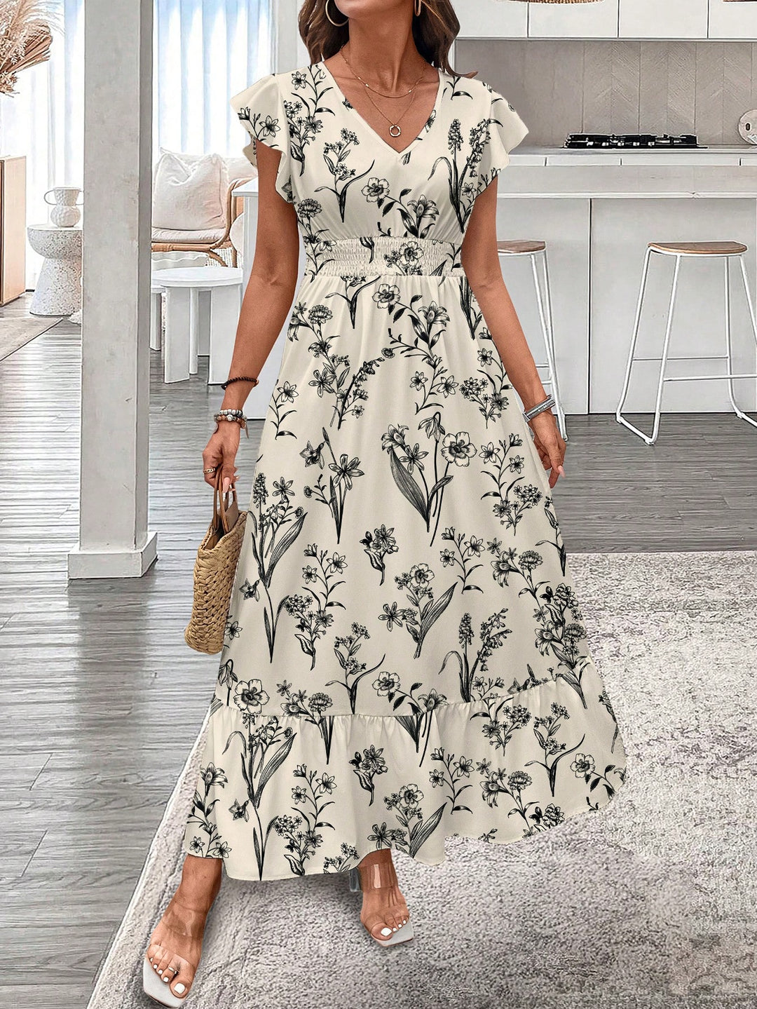 Rochie maxi SHEIN, mix culori