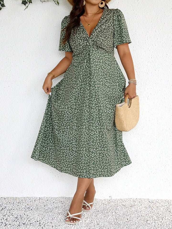 Shein Curve midiruha, többszínű