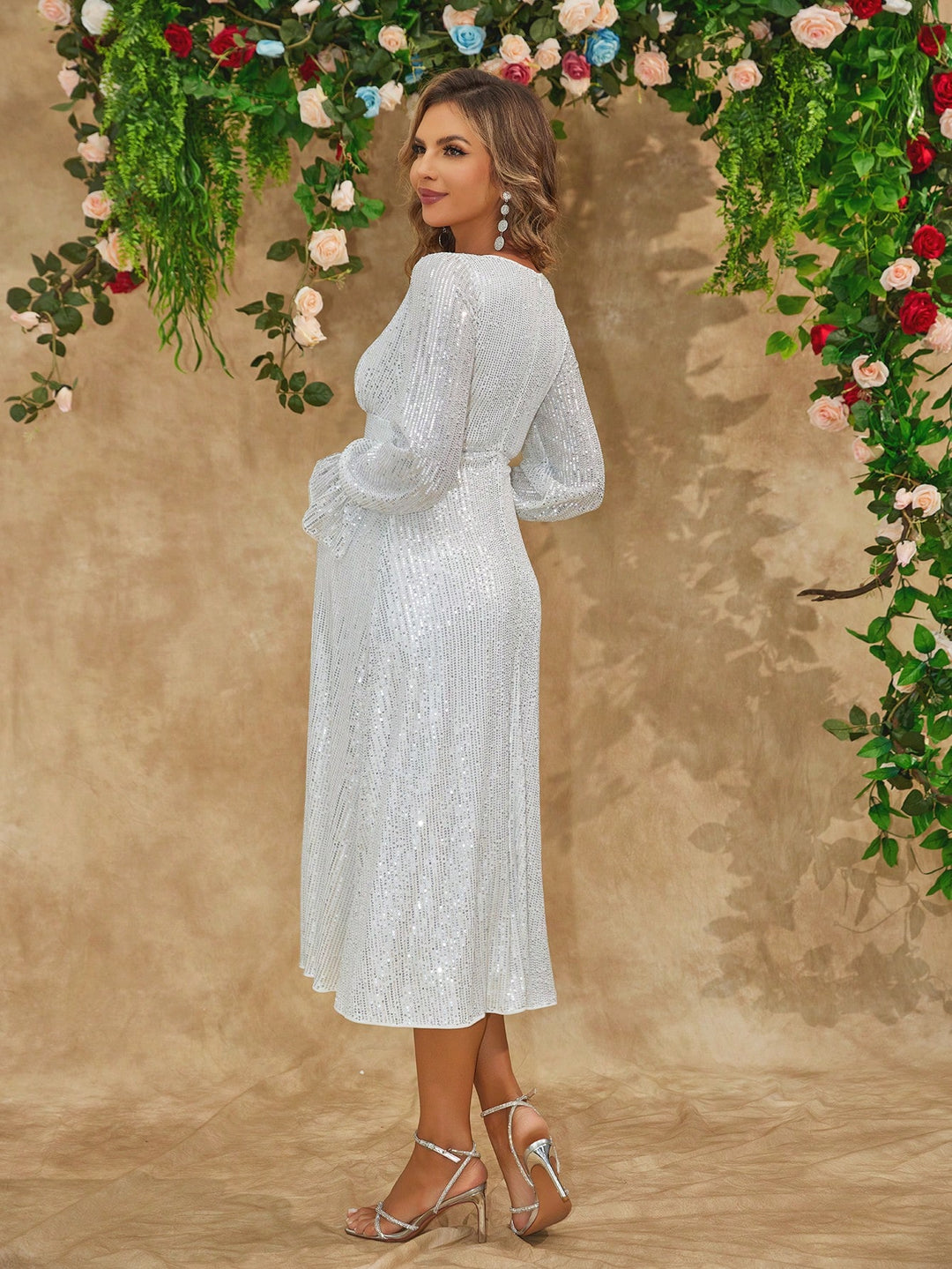 Rochie midi SHEIN, argintiu