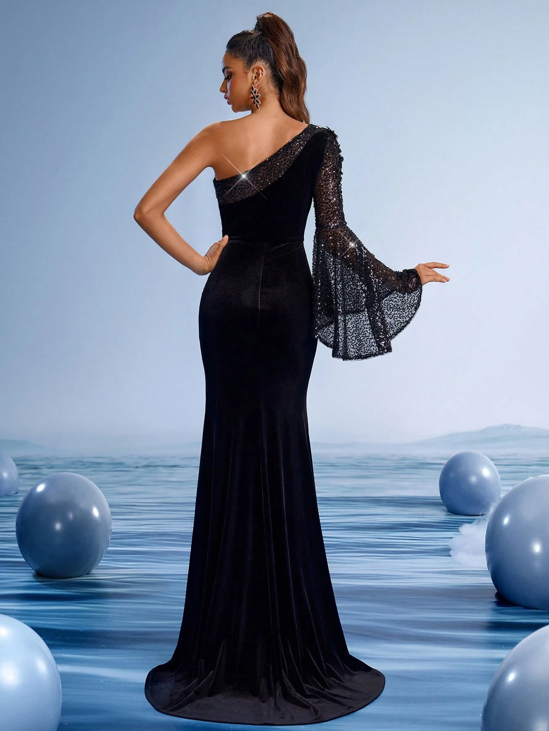 Rochie de ocazie SHEIN, negru