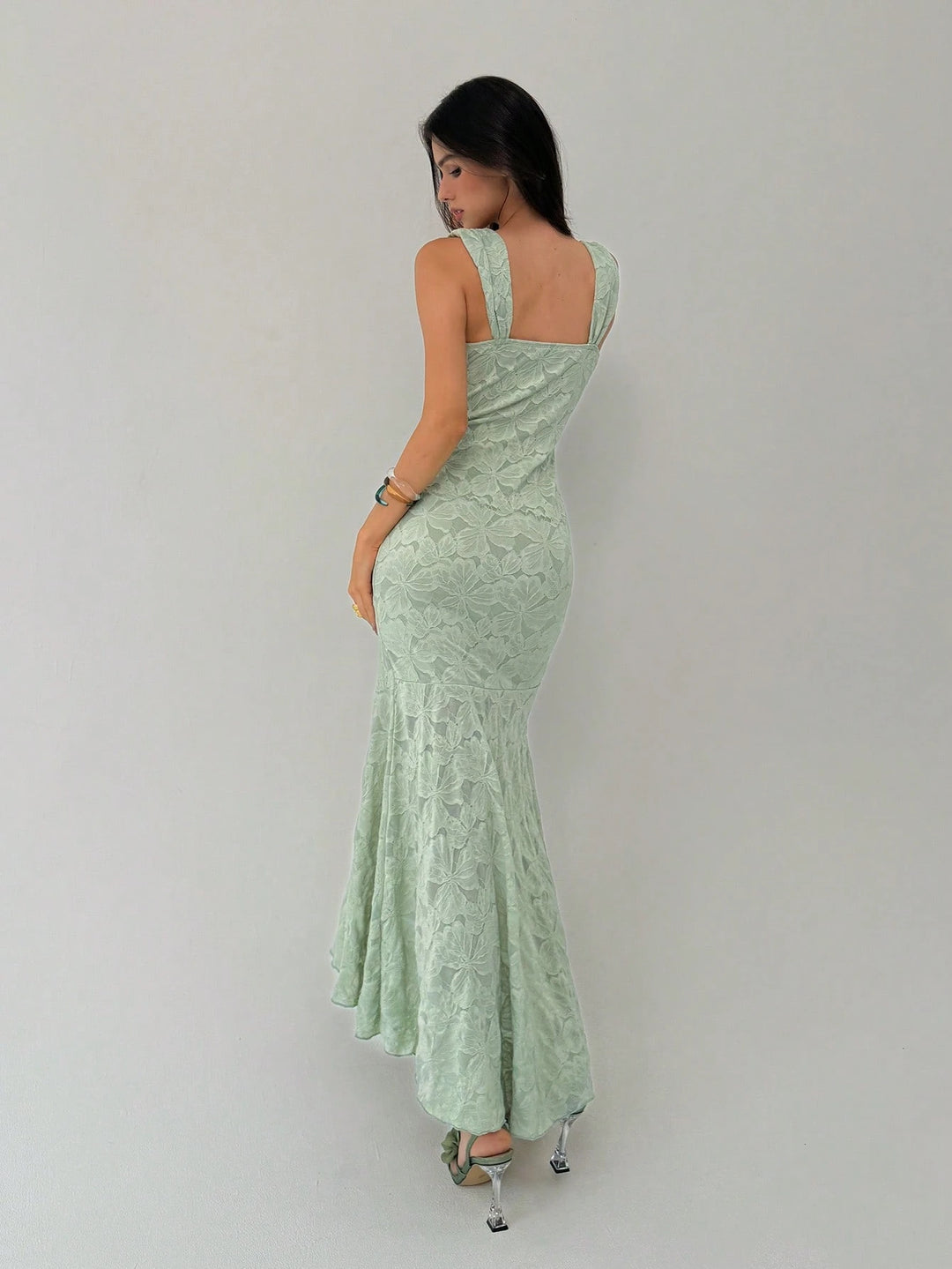 Rochie maxi Shein, verde