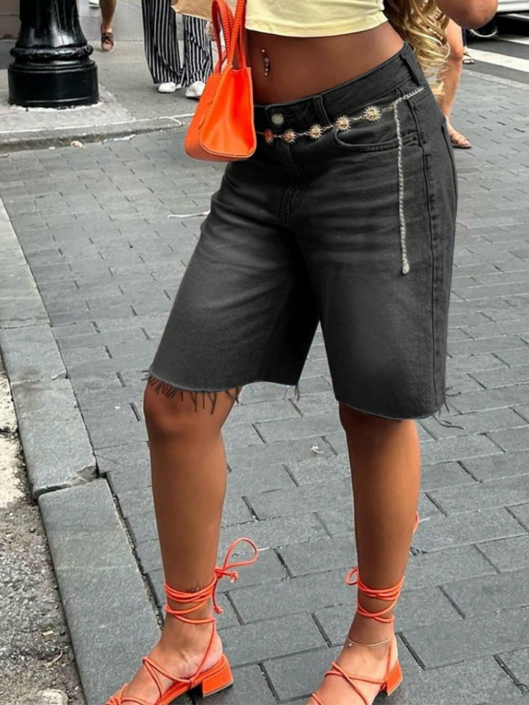 Pantaloni scurți SHEIN, negru