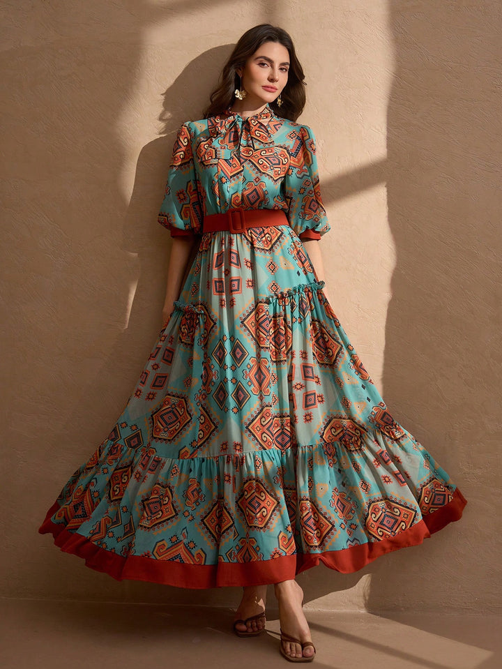 Rochie maxi SHEIN, mix culori