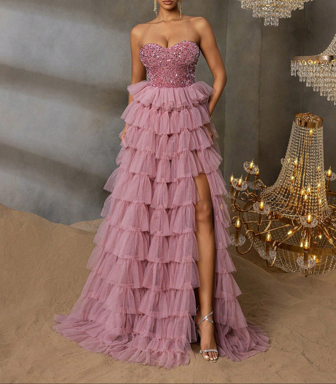 Rochie de ocazie SHEIN, roz