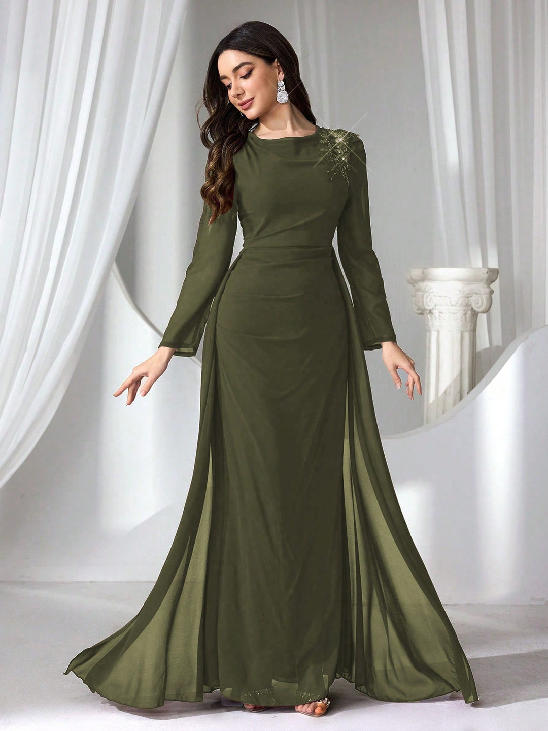 Rochie SHEIN, kaki