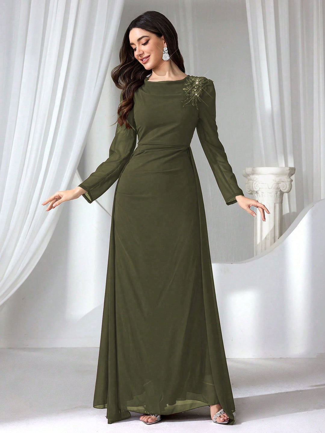 Rochie SHEIN, kaki