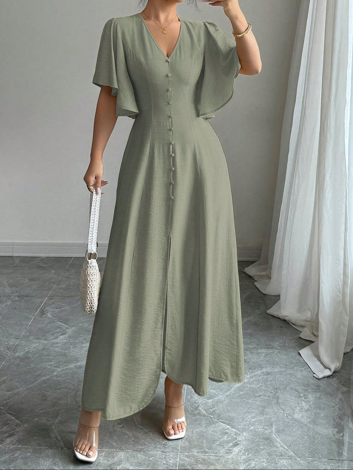 SHEIN maxi ruha, khaki