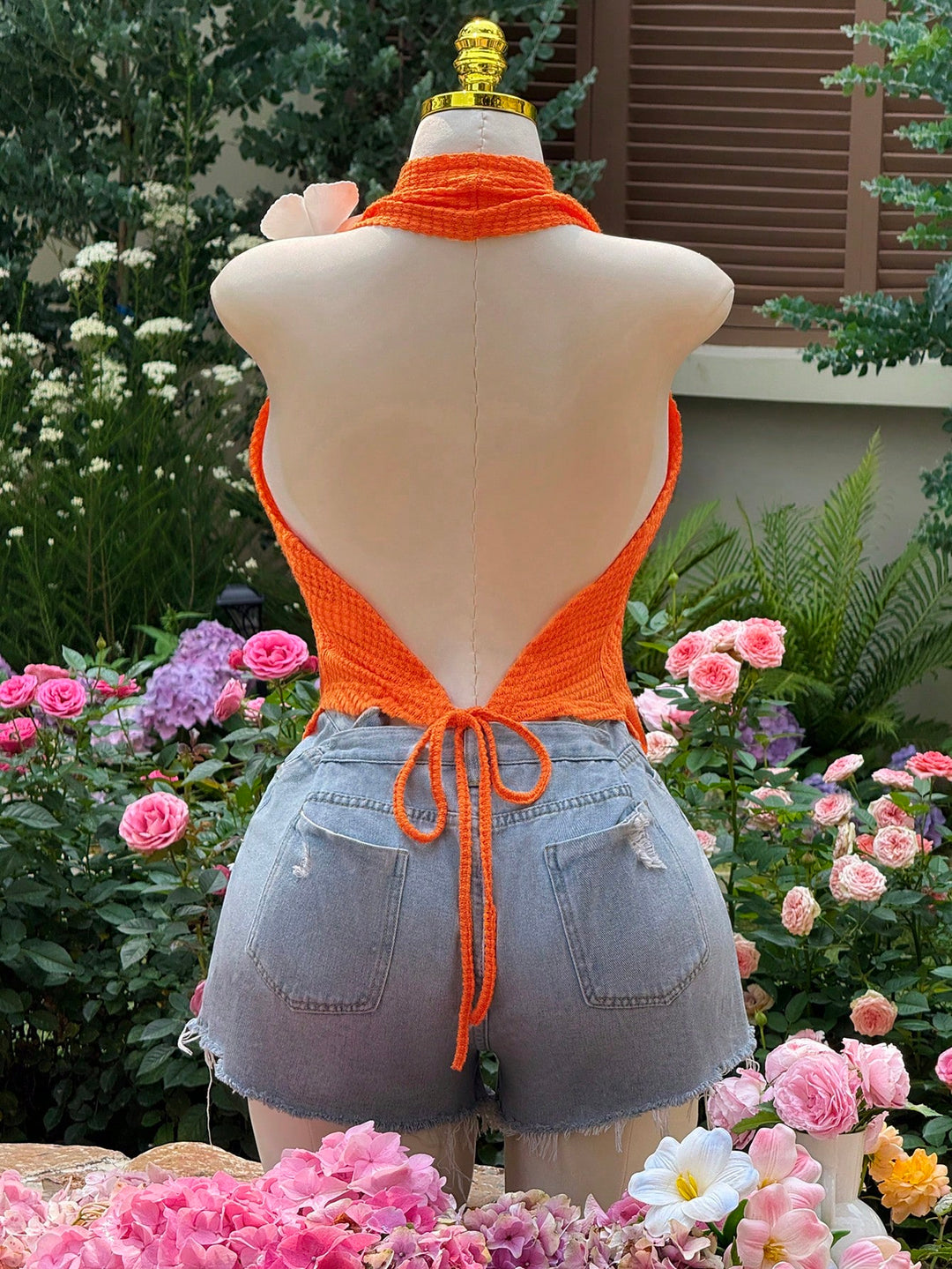 Top SHEIN, portocaliu