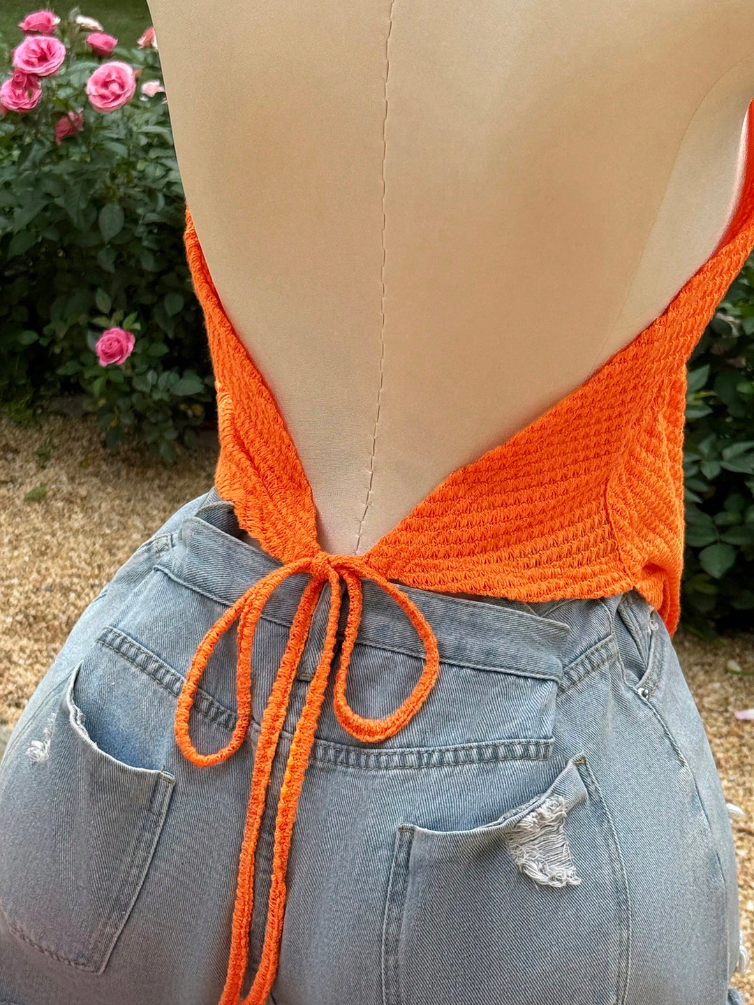Top SHEIN, portocaliu