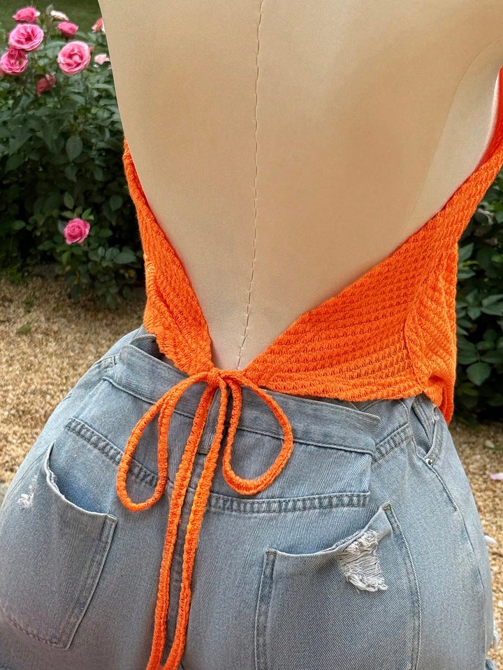 Top SHEIN, portocaliu