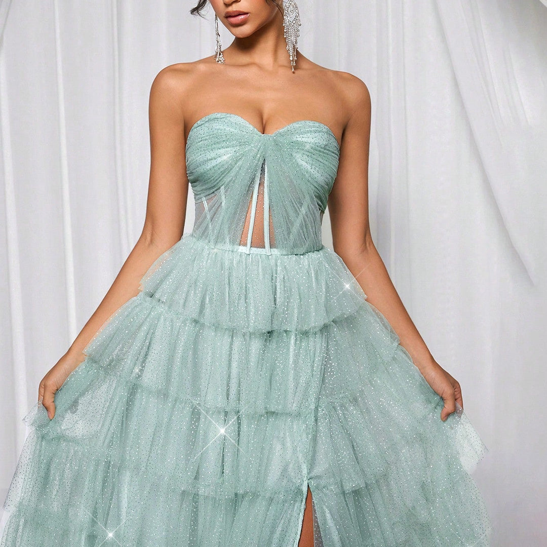 Rochie de ocazie SHEIN, verde