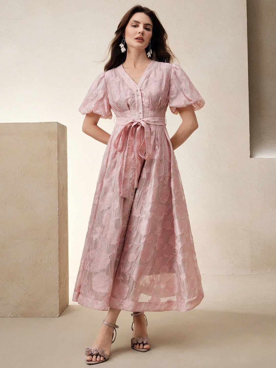 Rochie midi SHEIN, roz