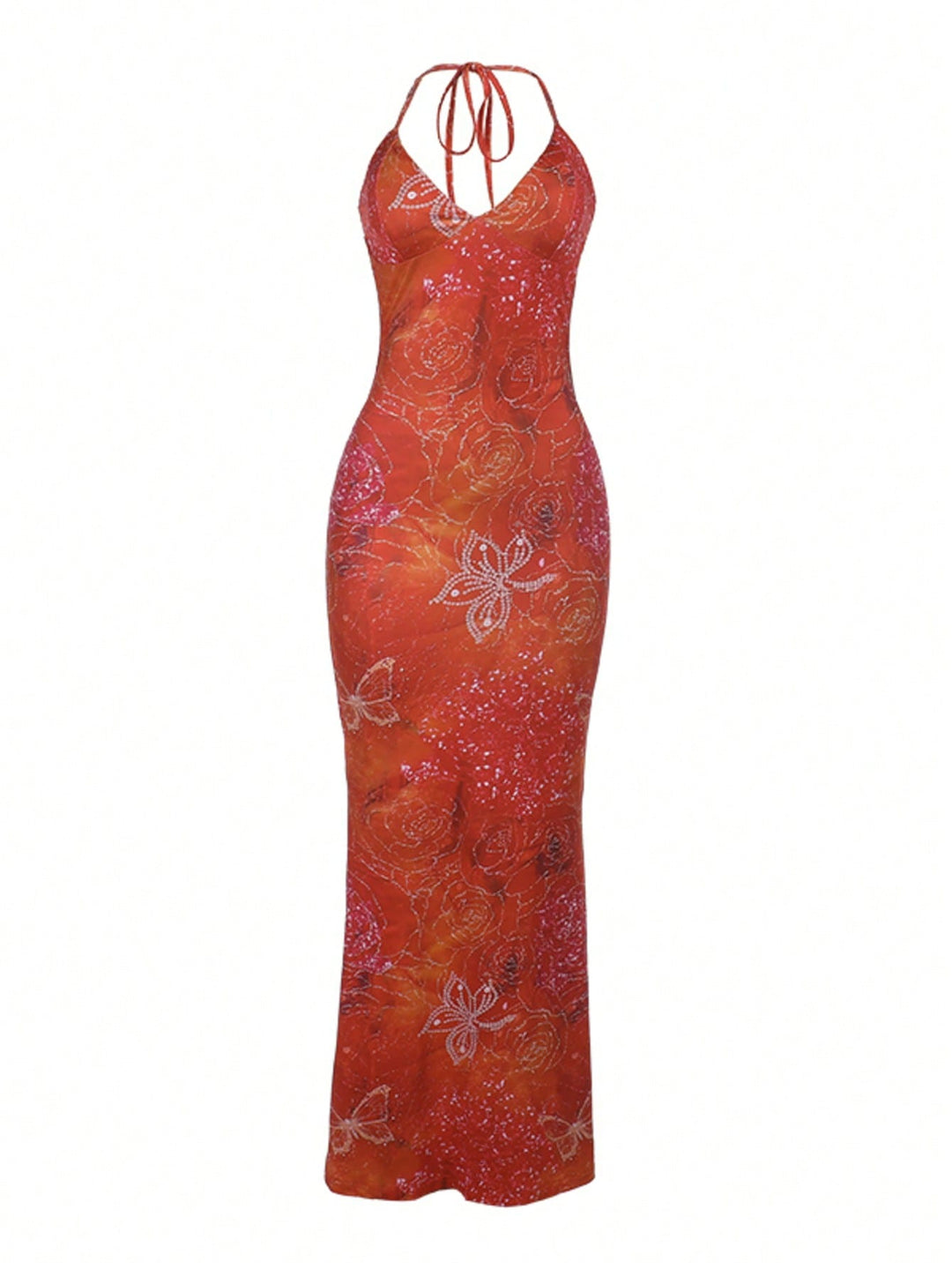 Rochie maxi SHEIN, portocaliu