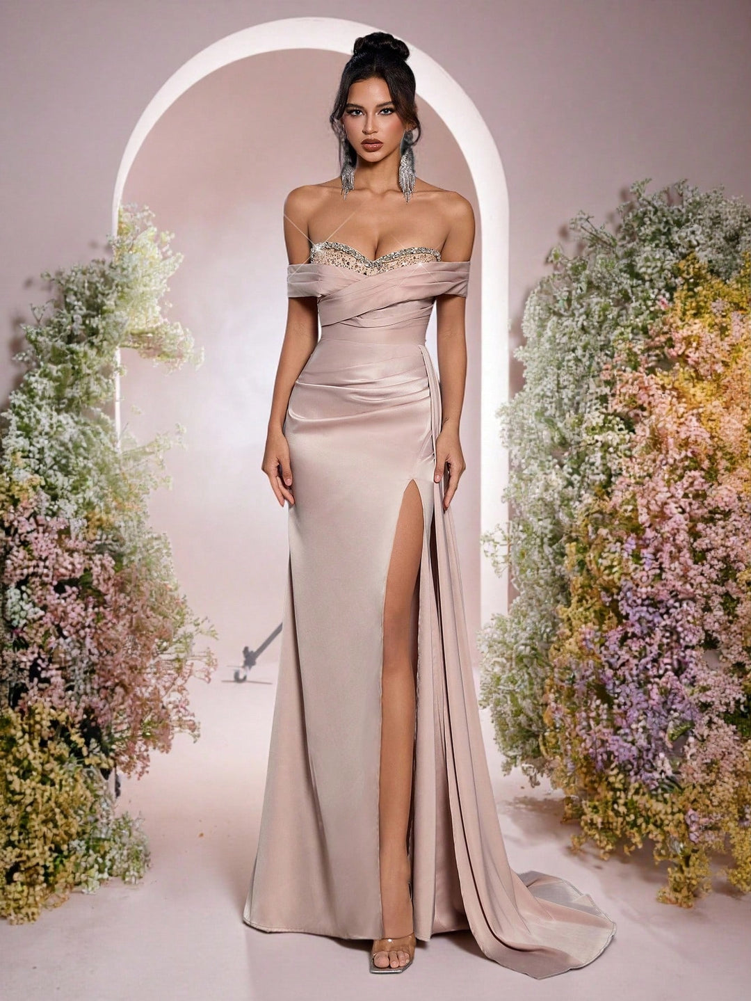 Rochie SHEIN, kaki