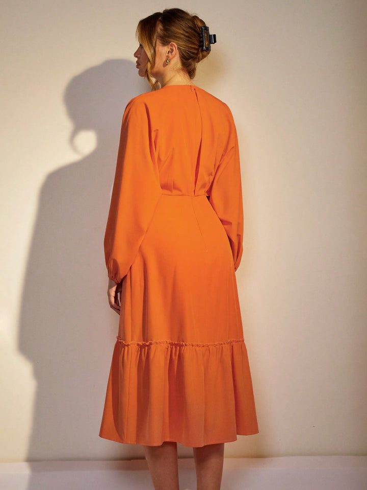 Rochie midi SHEIN, portocaliu
