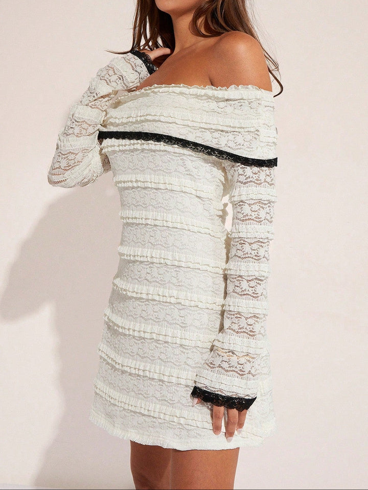 Rochie mini SHEIN, alb