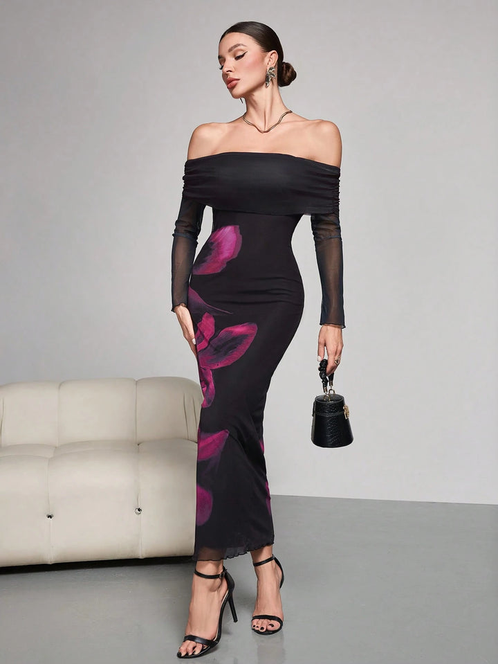 Rochie maxi SHEIN, mix culori