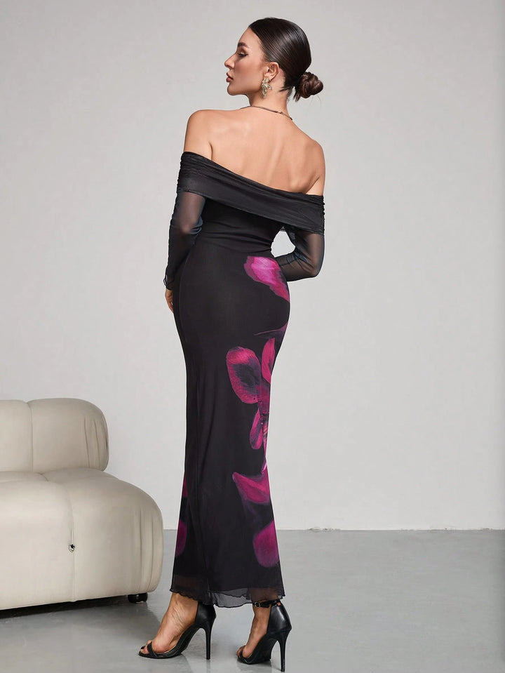 Rochie maxi SHEIN, mix culori