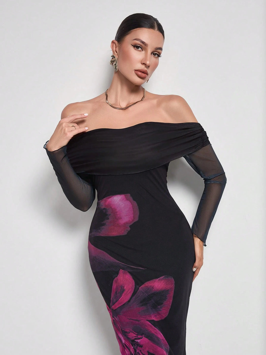 Rochie maxi SHEIN, mix culori