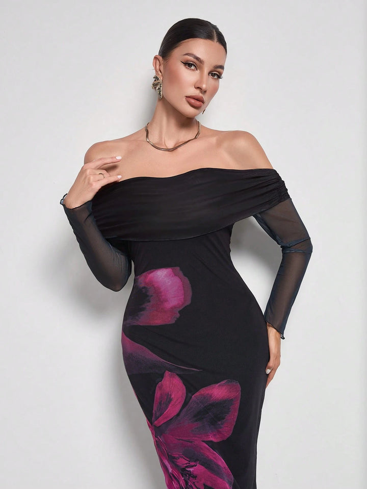 Rochie maxi SHEIN, mix culori
