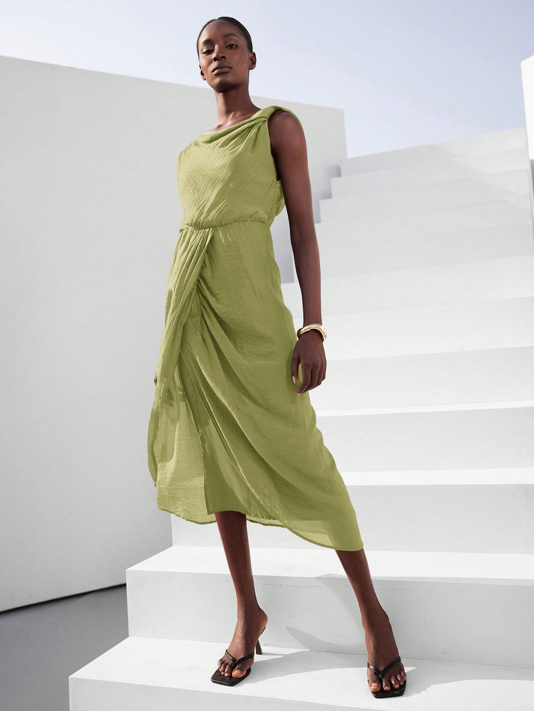 Rochie maxi SHEIN, verde