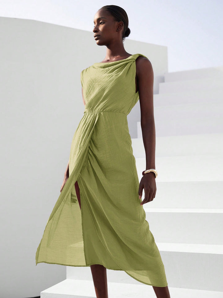 Rochie maxi SHEIN, verde