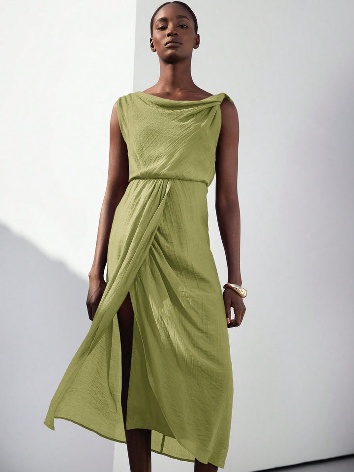 Rochie maxi SHEIN, verde