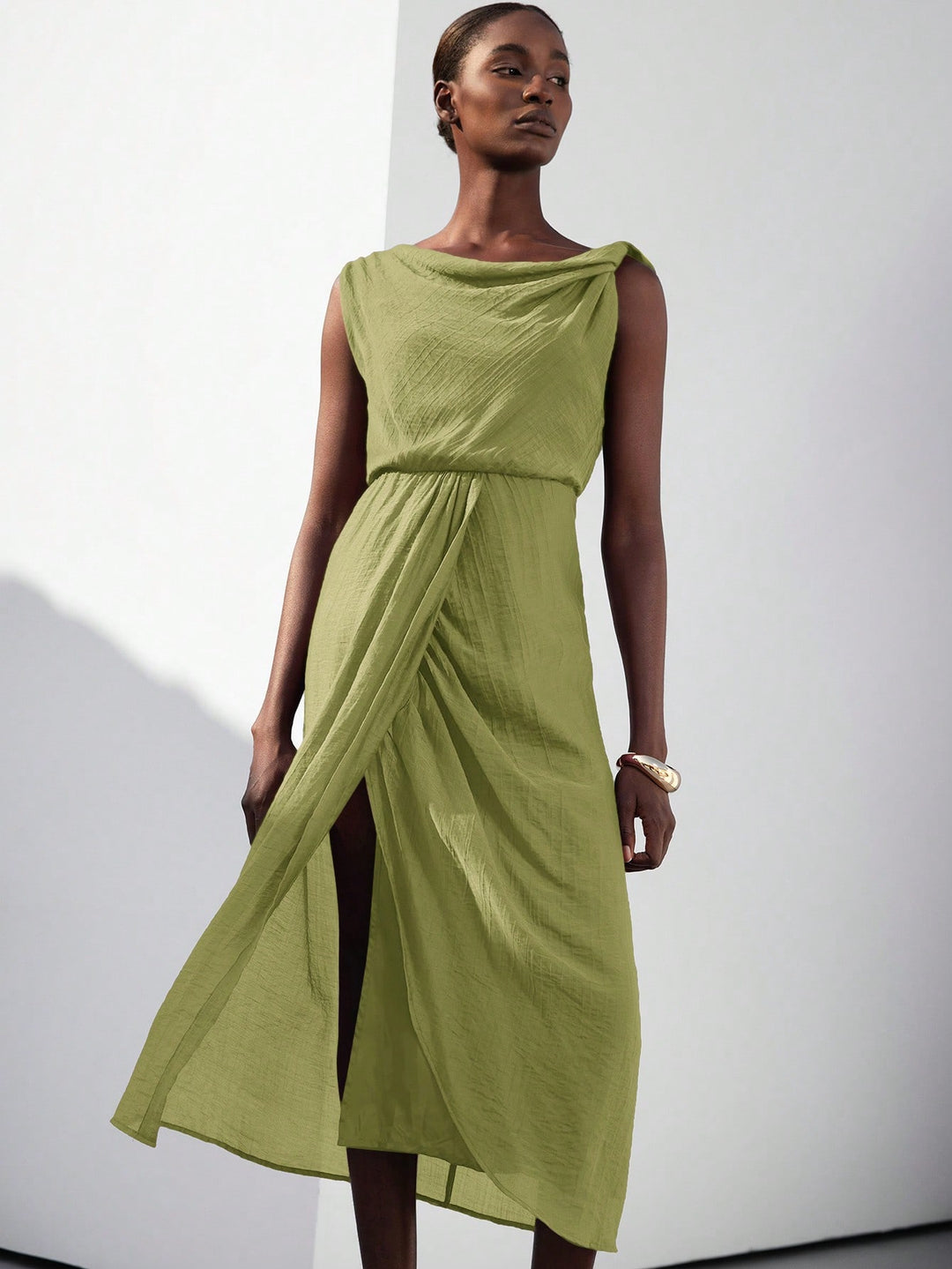 Rochie maxi SHEIN, verde