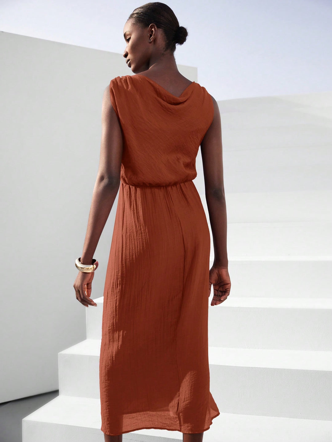 Rochie maxi SHEIN, maro