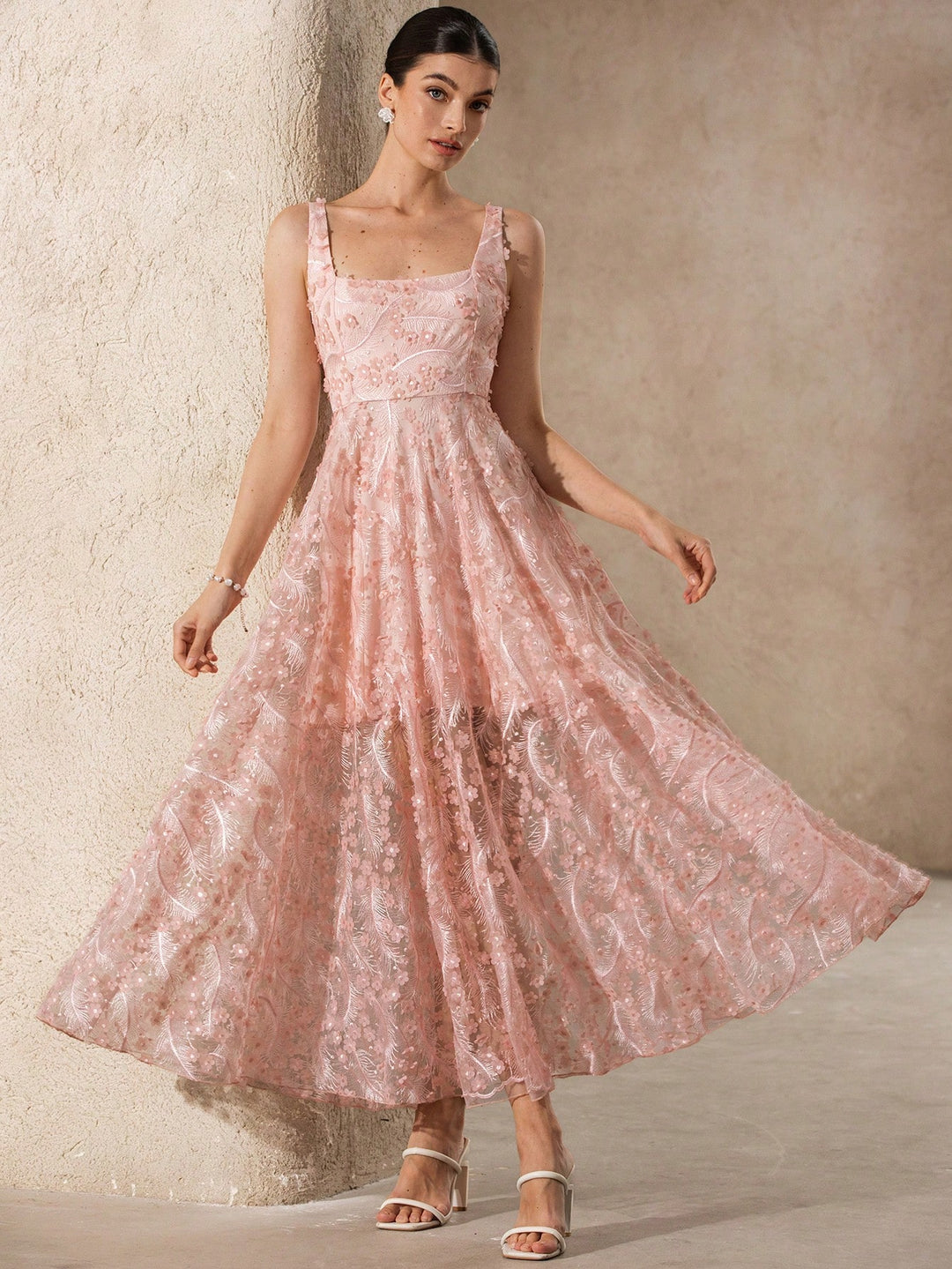 Rochie maxi SHEIN, roz