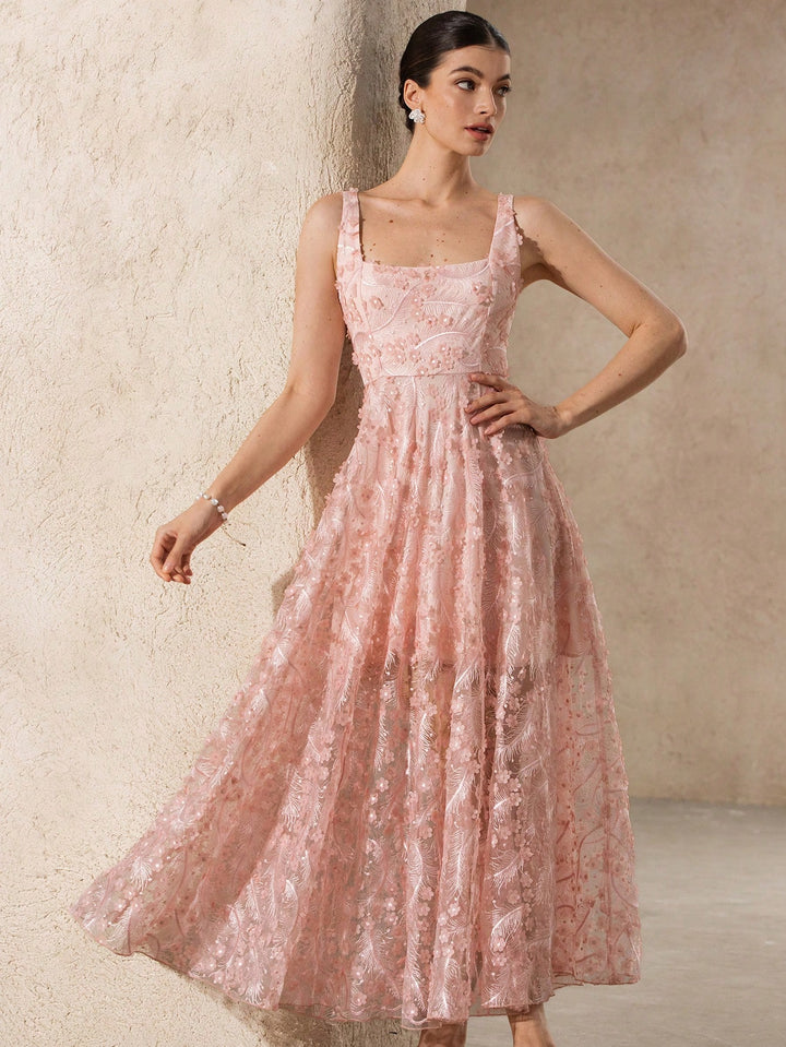 Rochie maxi SHEIN, roz