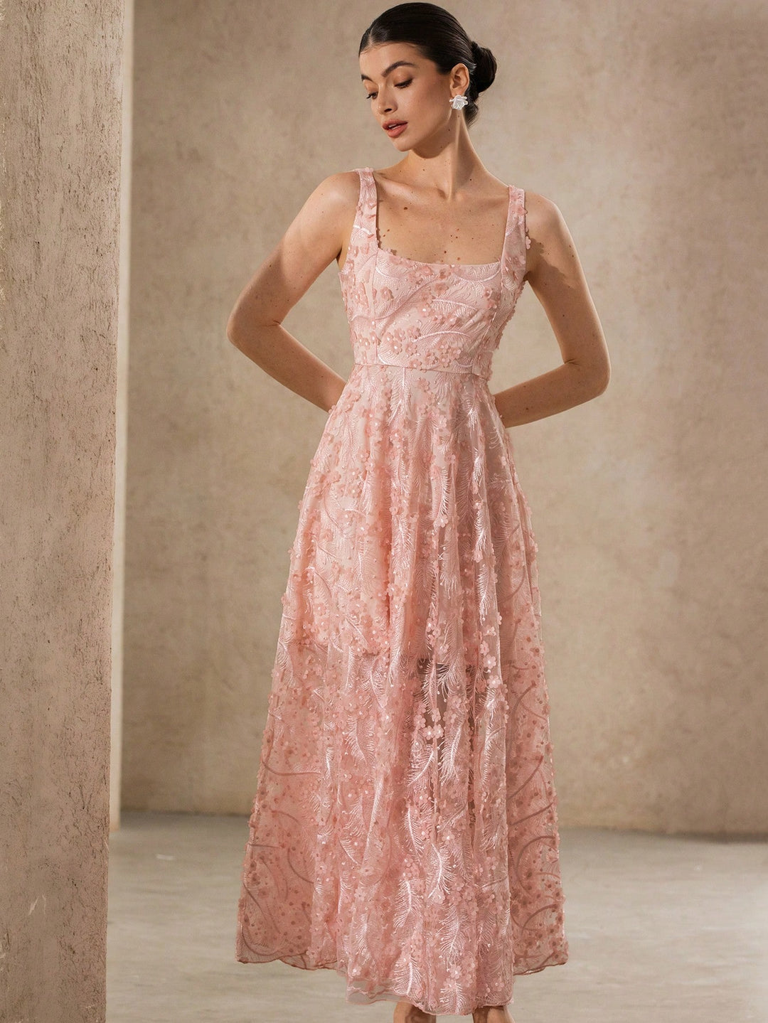 Rochie maxi SHEIN, roz