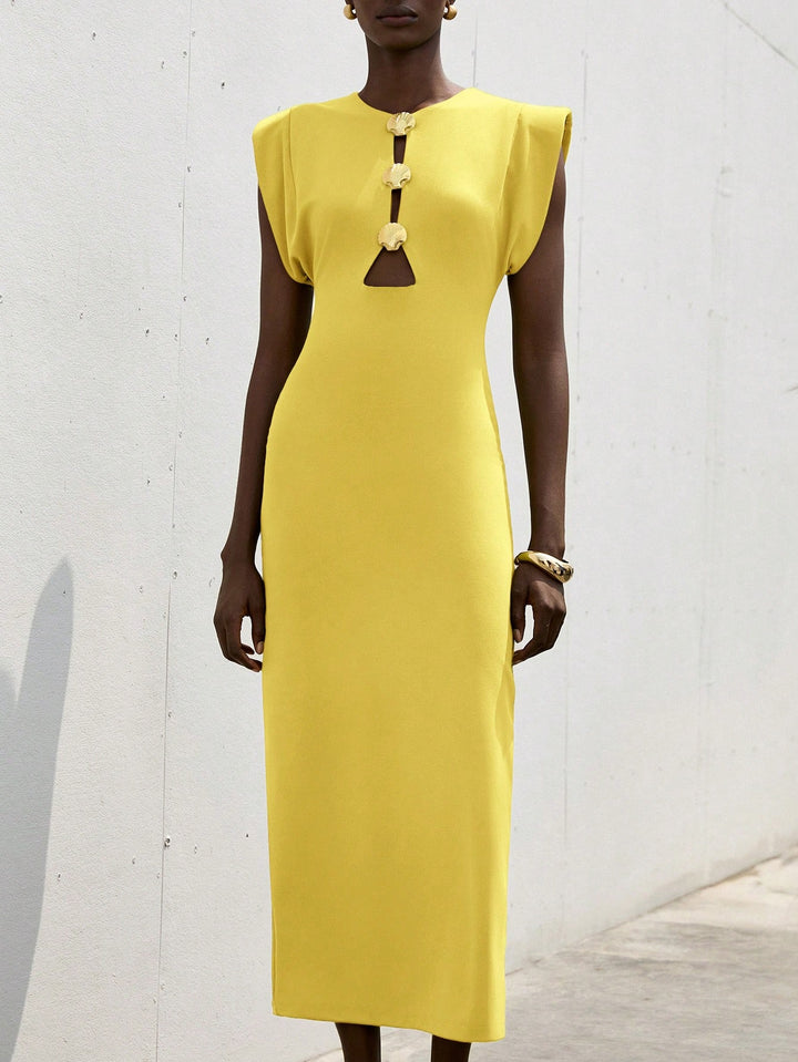 Rochie maxi SHEIN, galben