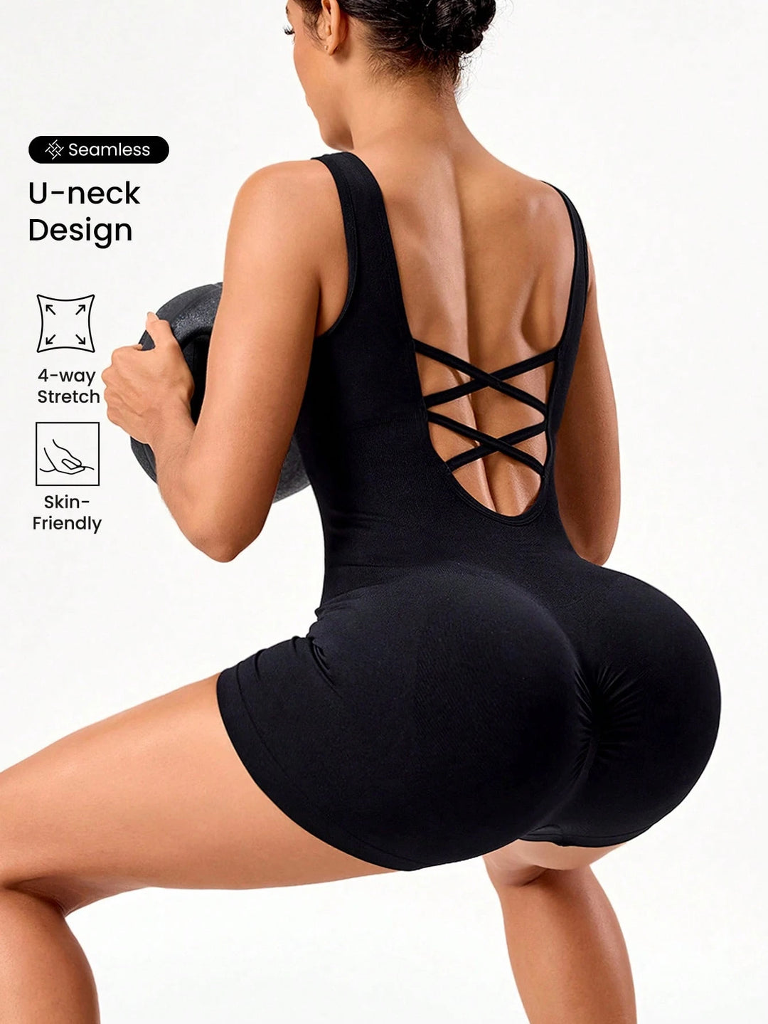 Salopetă sport SHEIN, negru