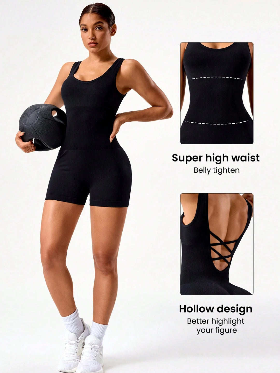 Salopetă sport SHEIN, negru