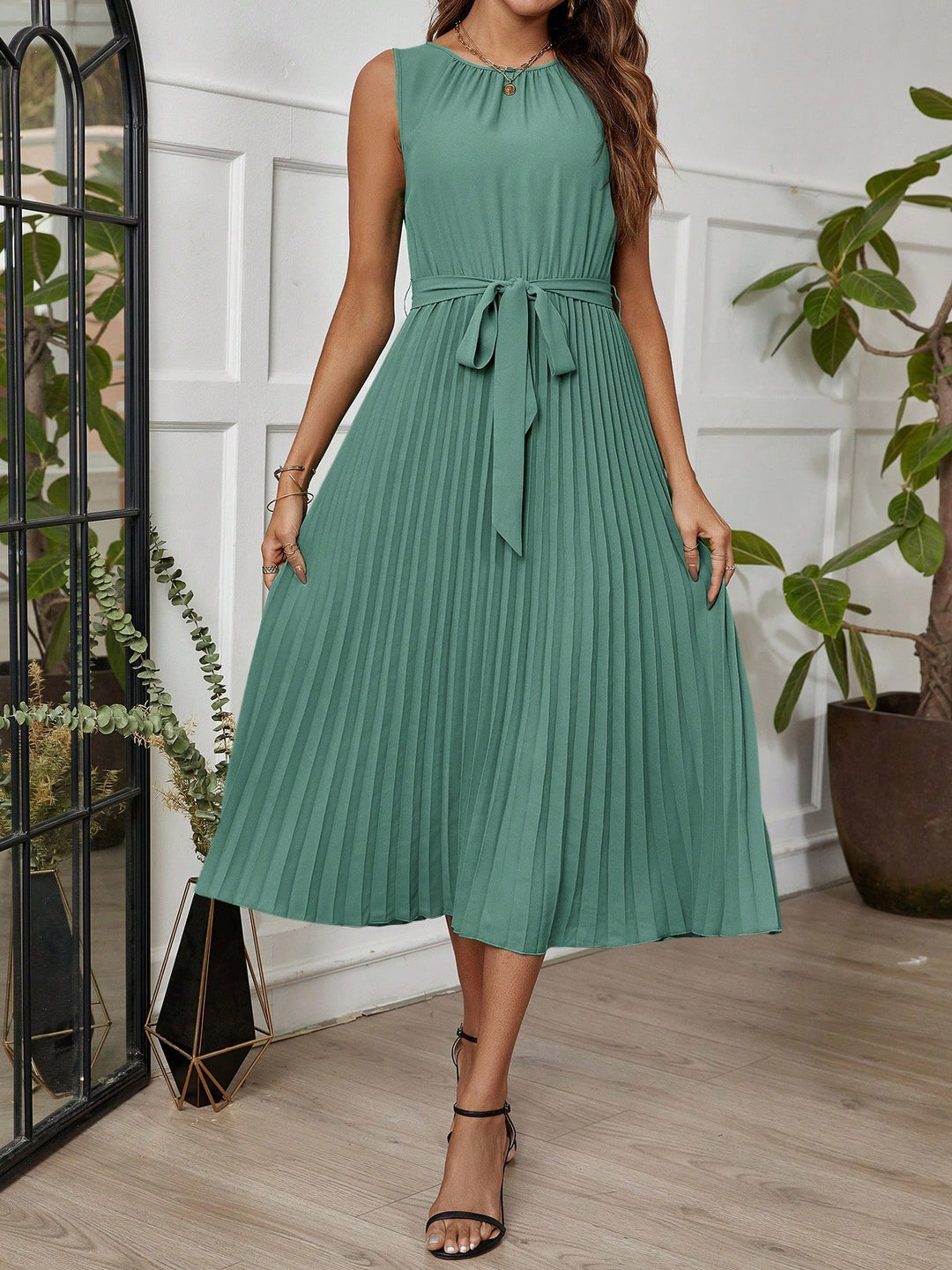 Rochie midi SHEIN, verde