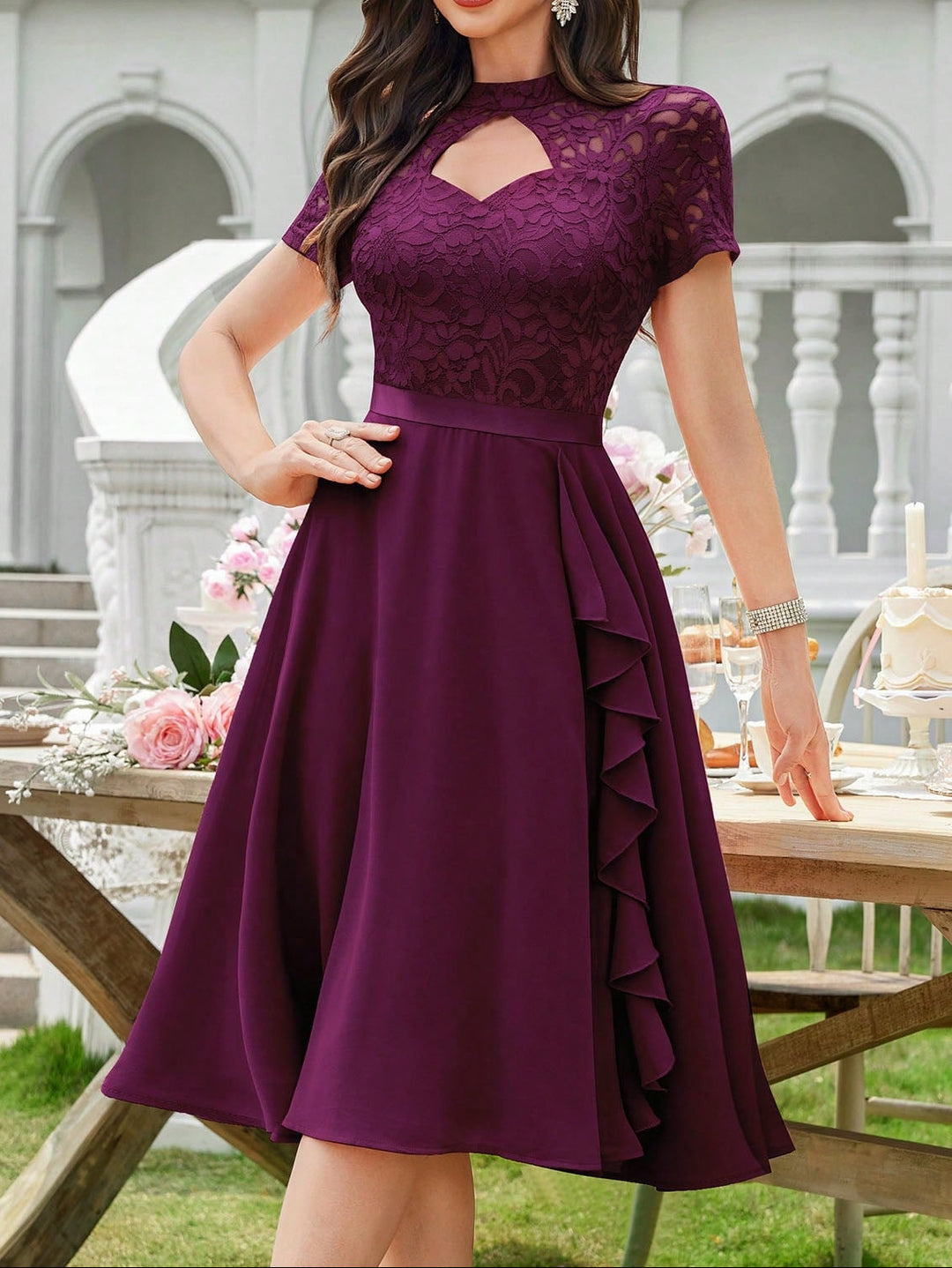 Rochie midi SHEIN, mov