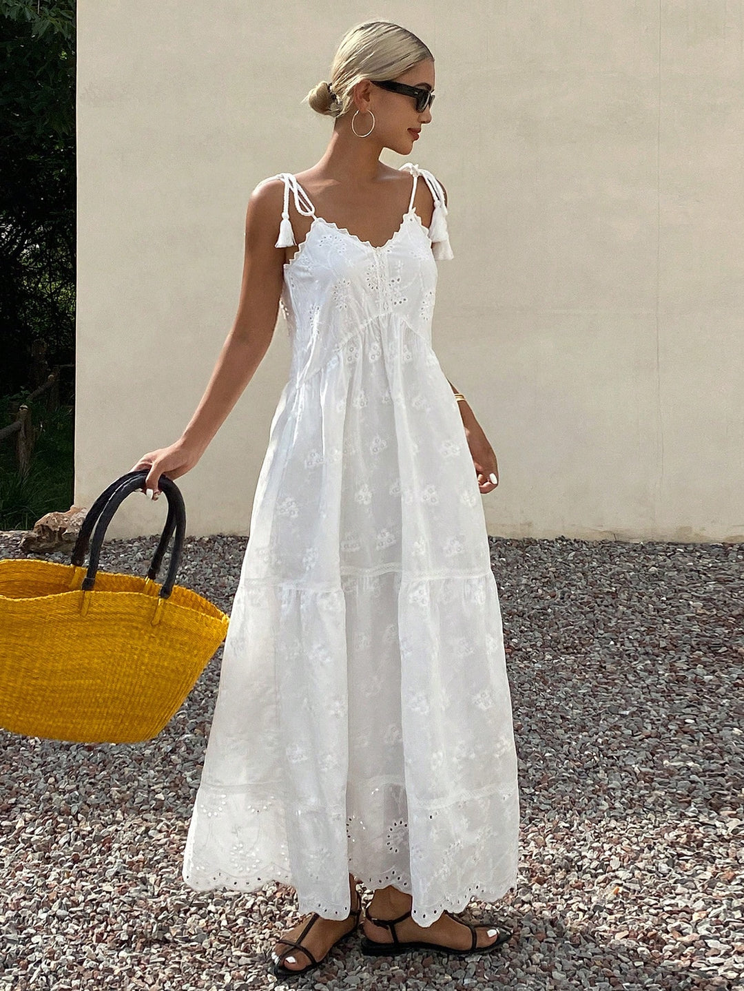 Rochie maxi SHEIN, alb