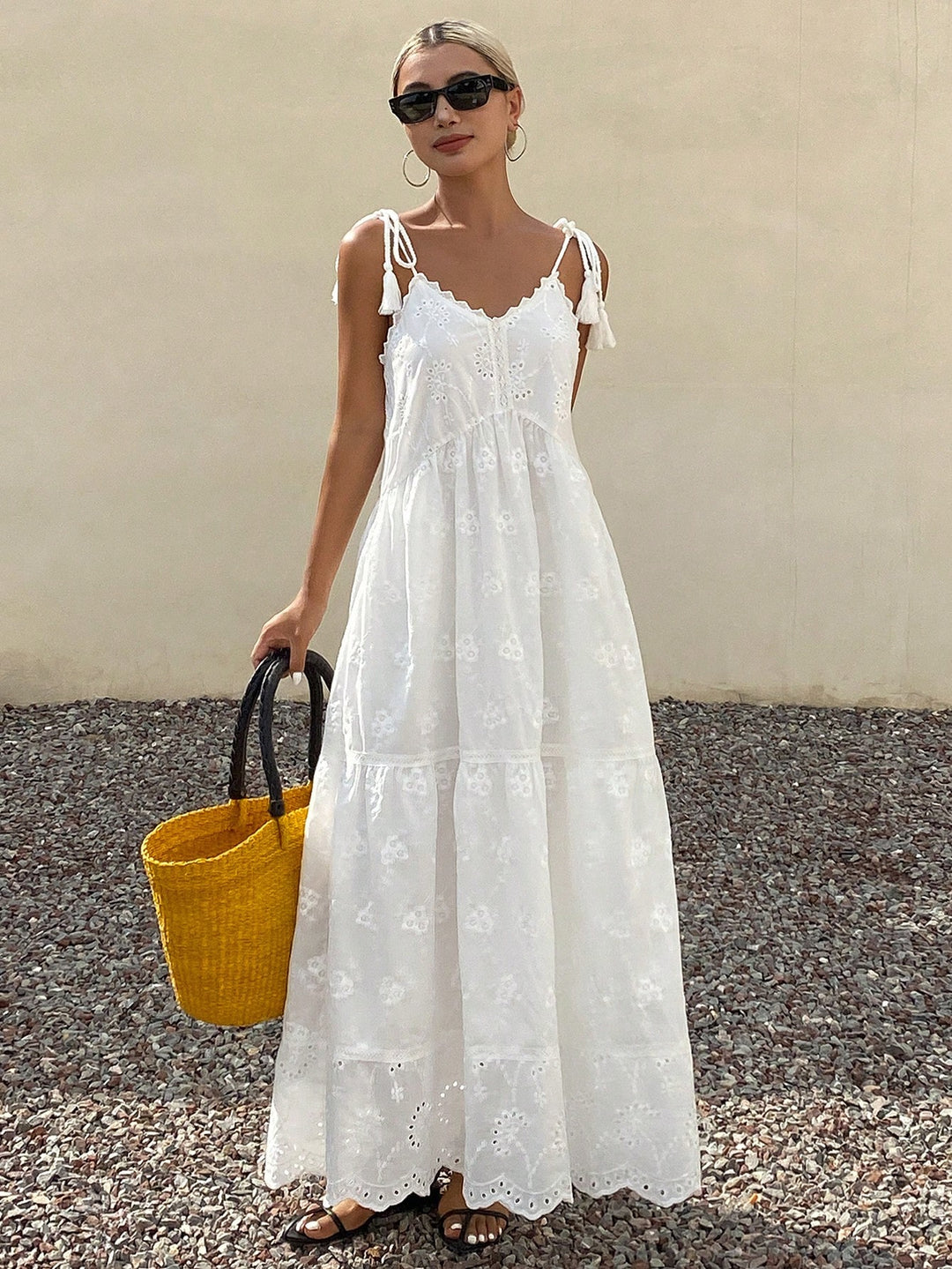 Rochie maxi SHEIN, alb