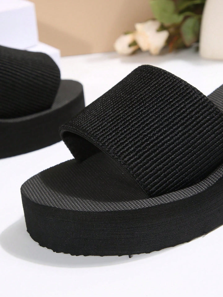 Papuc tip slide SHEIN, negru