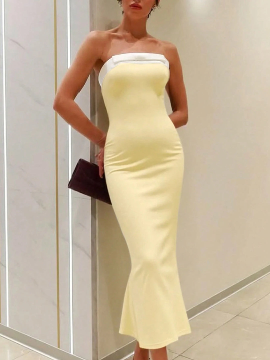 Rochie maxi SHEIN, galben