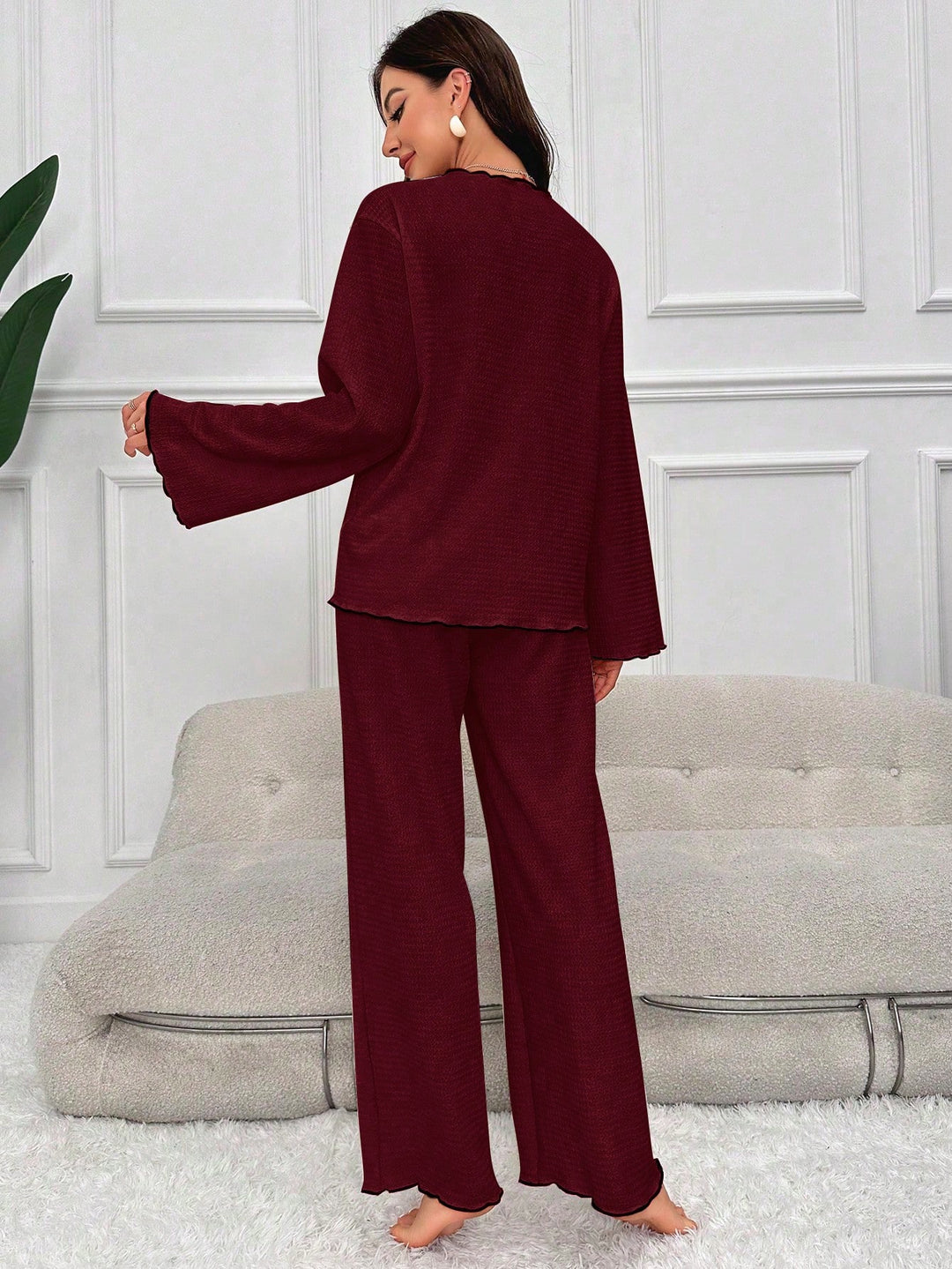 Pijama SHEIN, vișiniu