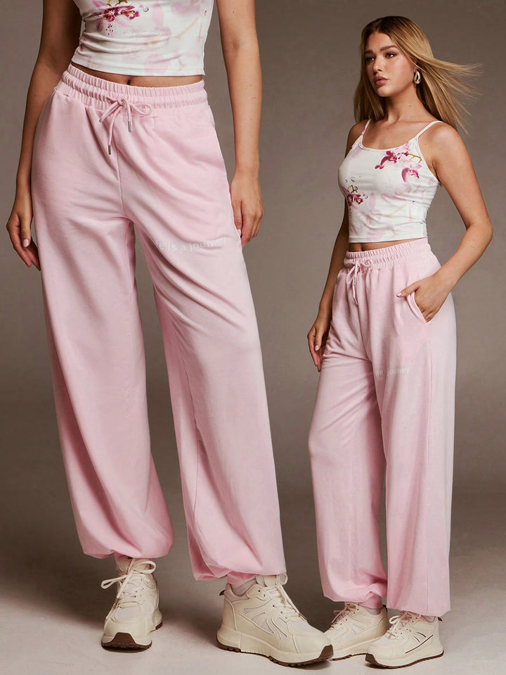 Pantaloni SHEIN, roz