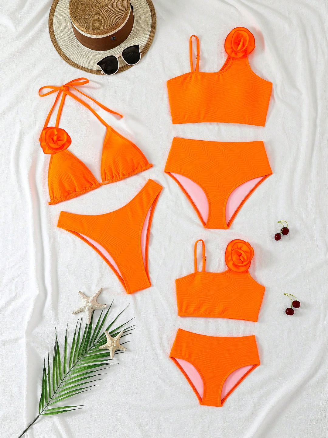 Set bikini SHEIN, portocaliu