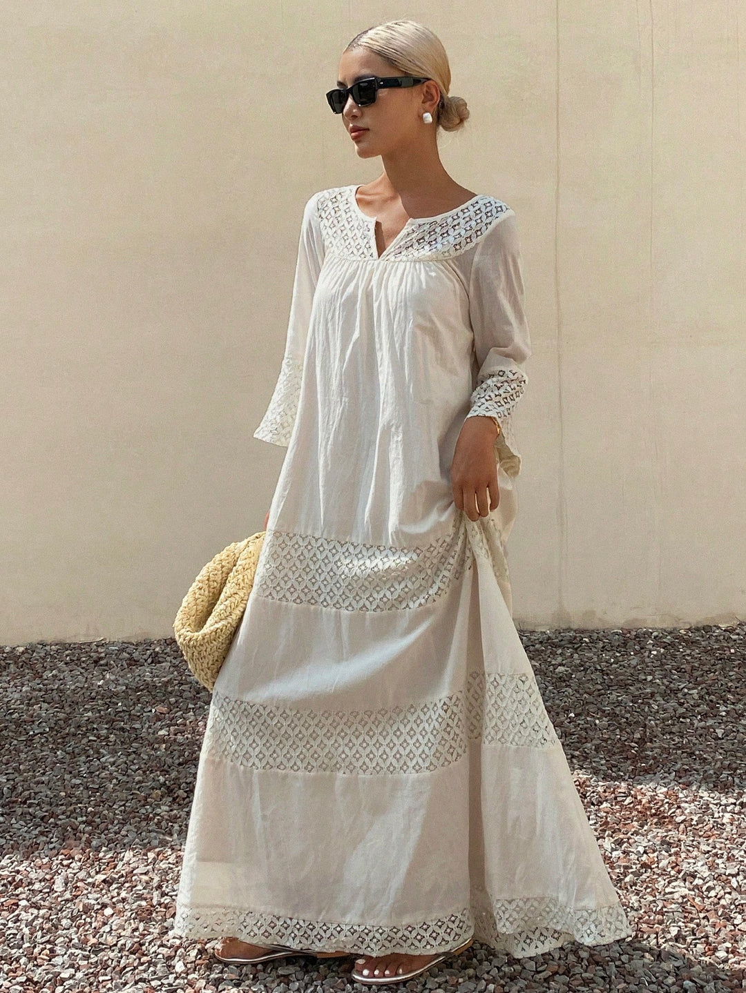 Rochie midi SHEIN, alb