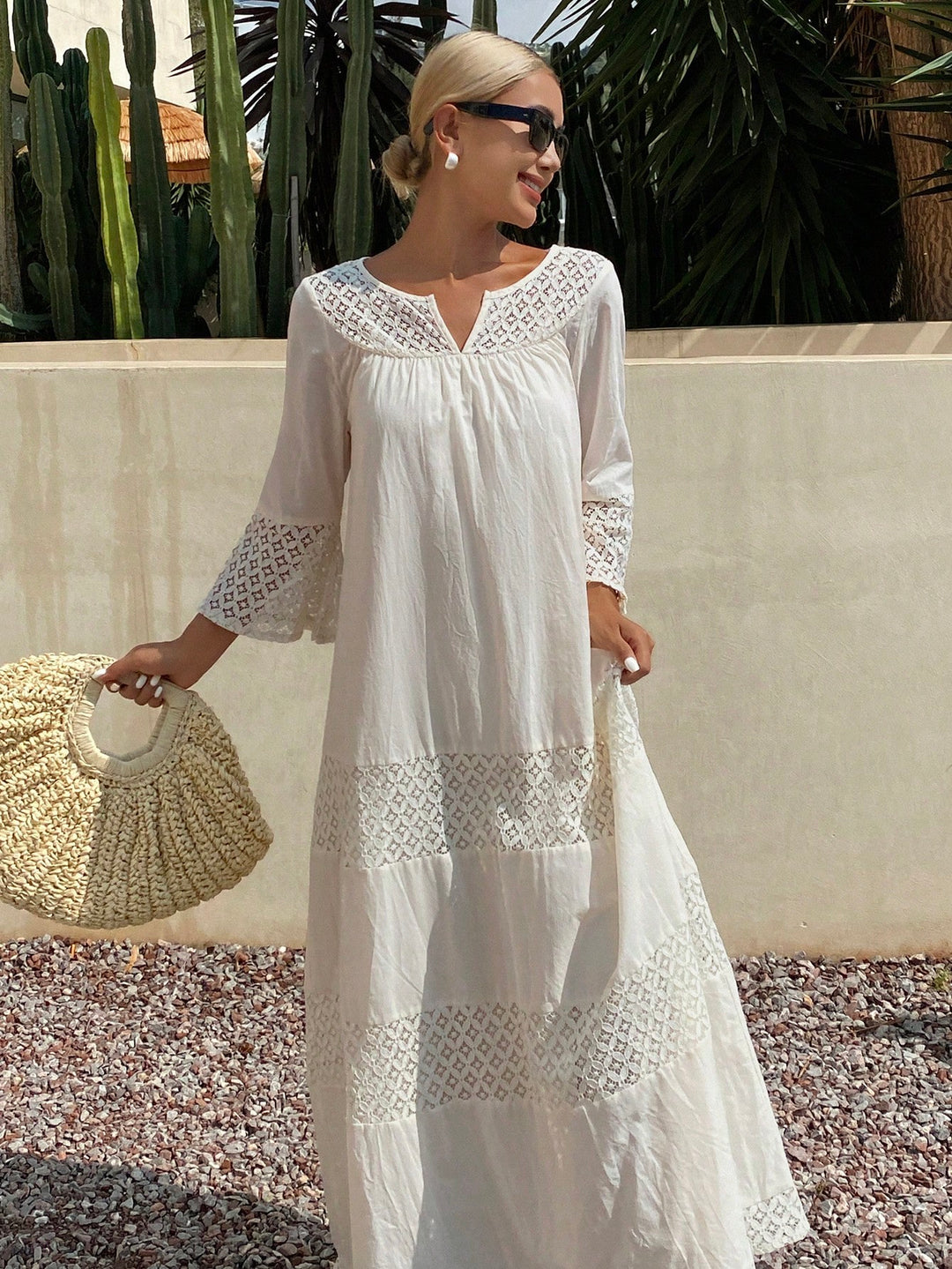 Rochie midi SHEIN, alb